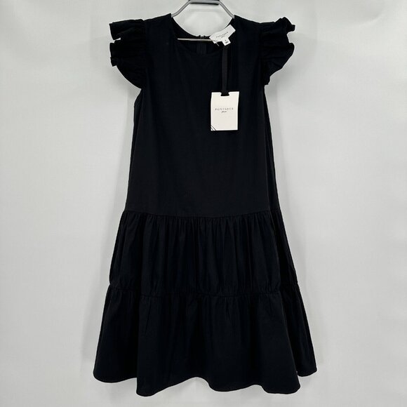 Pomander Place by Tuckernuck Black Corrine Flutter Sleeve Mini Dress sz S NWT - Picture 1 of 7